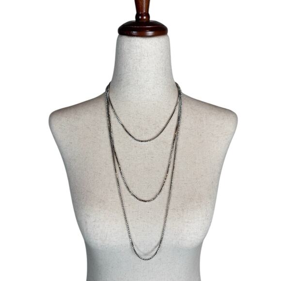 Banana Republic Long Rhinestone Necklace 36” - Picture 4 of 6